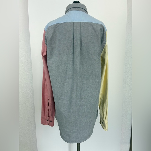 Vintage American Apparel Oxford Colorblock Shirt XS - Y2K/90s Preppy Unisex - Picture 3 of 12